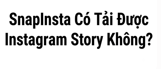 snapinsta có thể tải instagram sotry đơn giản